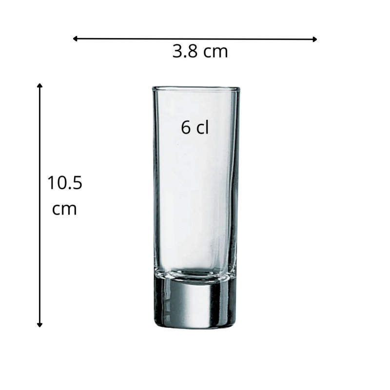 Shooter rond verre 6 cl Islande Arcoroc