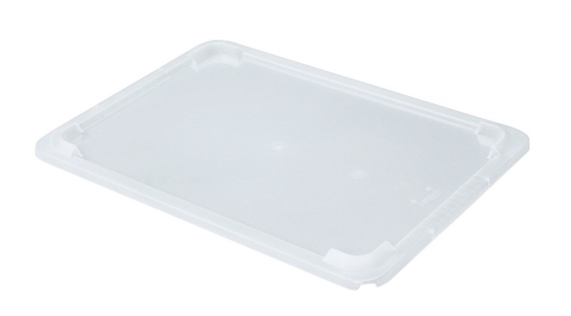 Bac plat Avec couvercle blanc plastique 48,5x33,5x7,5 cm 8 L fond plein parois pleines Gilac