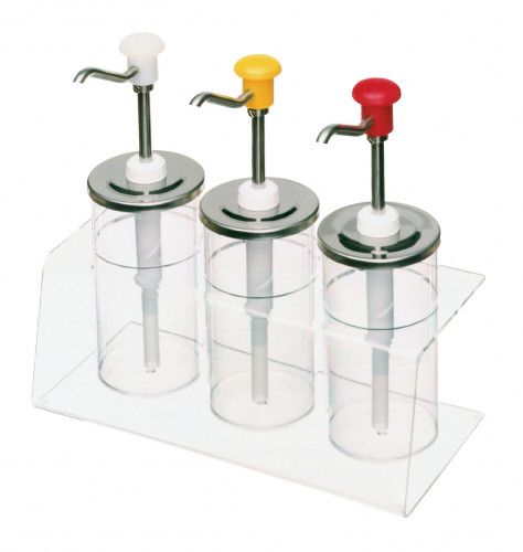 Récipient pour bar à sauce transparent plexiglas