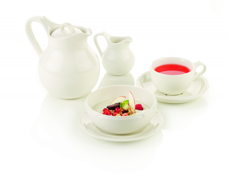 Tasse à déjeuner rond ivoire porcelaine vitrifiée 36 cl Ø 10 cm Anna Rak
