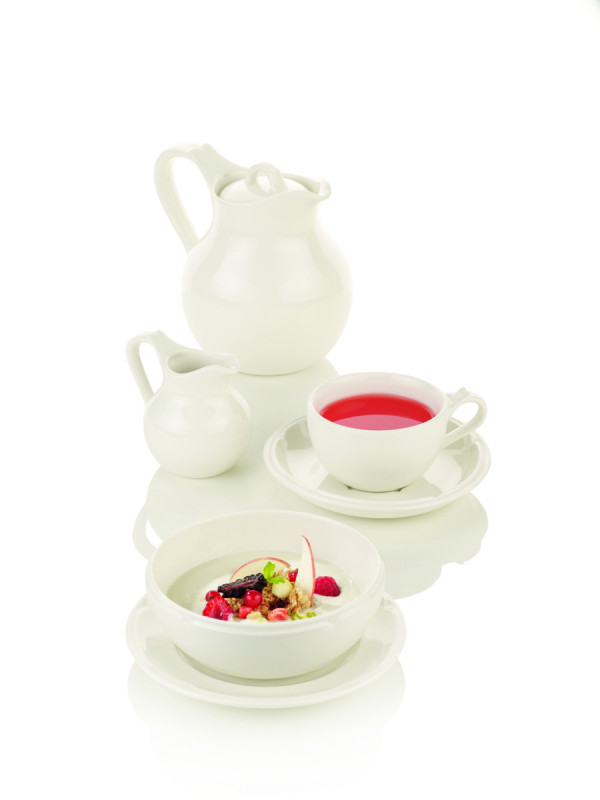 Tasse à déjeuner rond ivoire porcelaine vitrifiée 36 cl Ø 10 cm Anna Rak