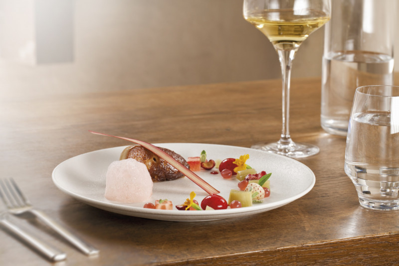 Plat ovale Blanc sable porcelaine vitrifiée 36 cm Neo Fusion Rak