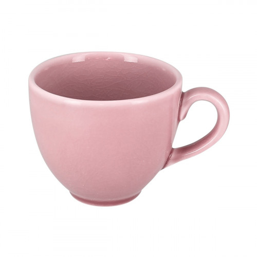 Tasse à thé rond rose porcelaine vitrifiée 20 cl Ø 8,4 cm Vintage Rak