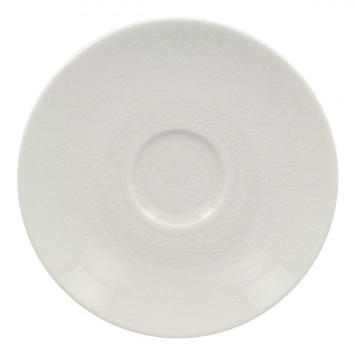 Sous-tasse à thé rond blanc porcelaine vitrifiée Ø 15 cm Vintage Rak