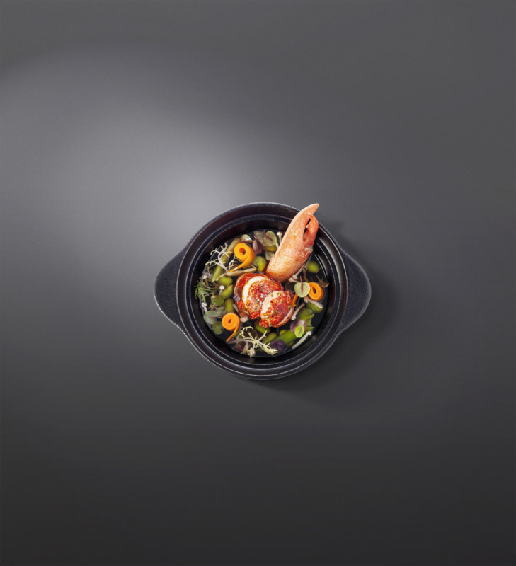 Couvercle pour soupière rond rouge porcelaine vitrifiée Ø 15 cm Chefs Fusion Rak