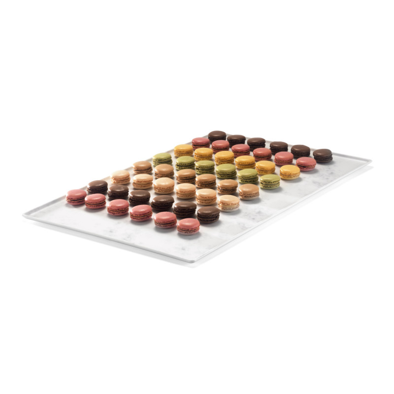 Plateau mélamine marbre blanc 60x40 cm Matt Platex