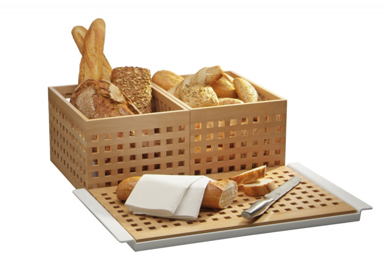 Boîte à pain hêtre 34x26x12 cm Aps