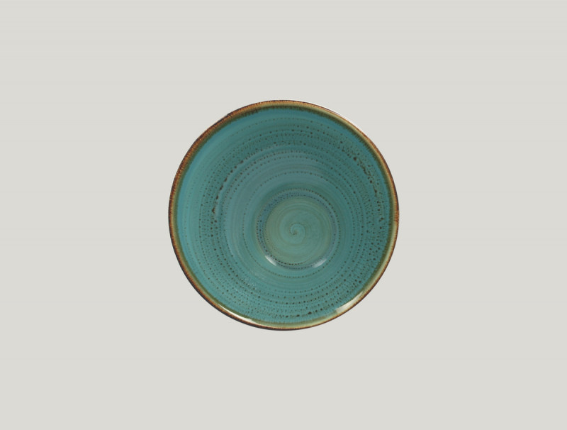 Saladier irrégulier turquoise porcelaine Ø 22 cm Twirl Rak