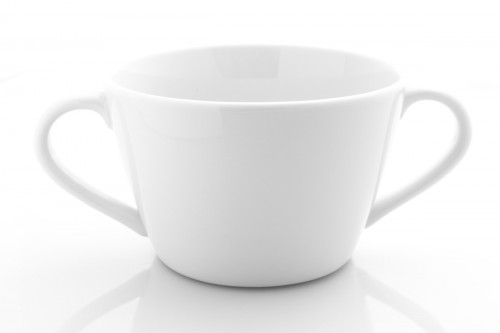 Bol avec anses rond blanc porcelaine culinaire Ø 12 cm Regithermie