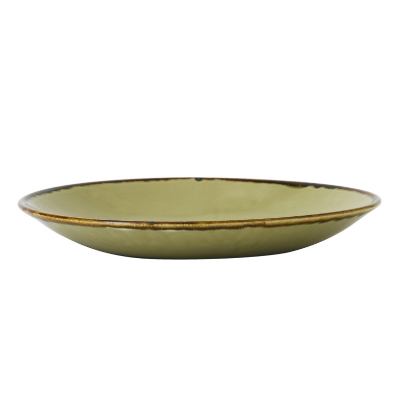 Assiette creuse rond vert porcelaine Ø 25,6 cm Harvest Dudson