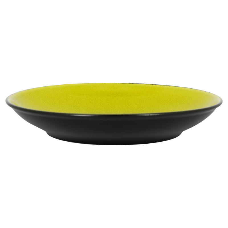Assiette coupe creuse rond vert porcelaine vitrifiée Ø 27,8 cm Fire Rak