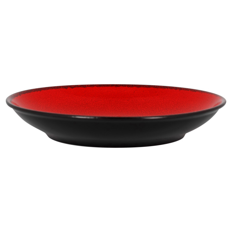 Assiette coupe creuse rond rouge porcelaine vitrifiée Ø 27,8 cm Fire Rak