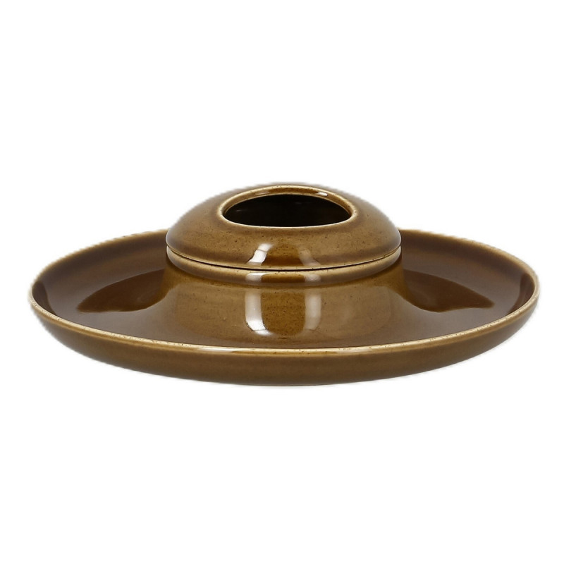 Assiette creuse rond bronze porcelaine vitrifiée Ø 18,9 cm Ashore Rak