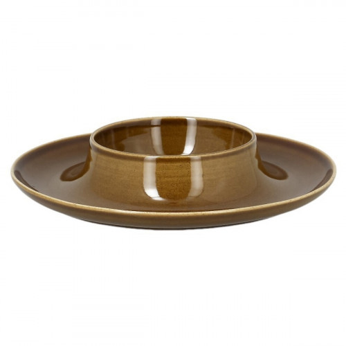 Assiette creuse rond bronze porcelaine vitrifiée Ø 24,7 cm Ashore Rak