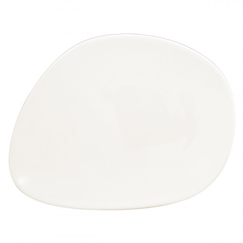 Assiette plate ovale porcelaine vitrifiée 21,2x15,6 cm Shaped Rak