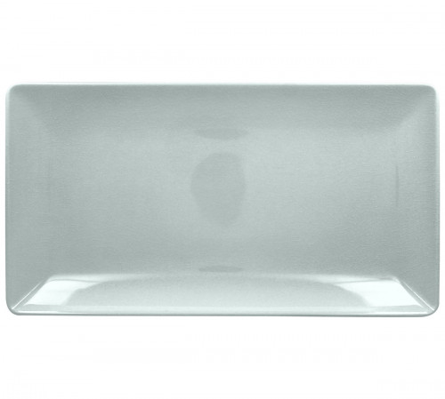 Assiette coupe plate rectangulaire bleu porcelaine vitrifiée 33,8x18,3 cm Vintage Rak