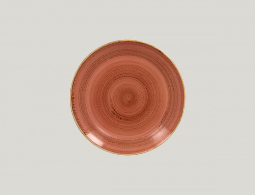Assiette coupe plate rond orange porcelaine vitrifiée Ø 20,9 cm Twirl Rak
