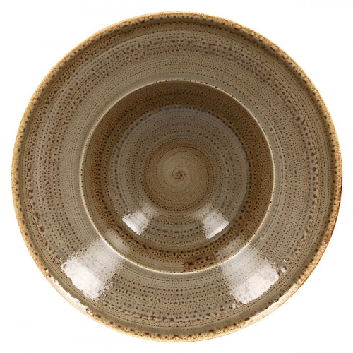 Assiette extra creuse rond brun porcelaine vitrifiée Ø 26,1 cm Twirl Rak