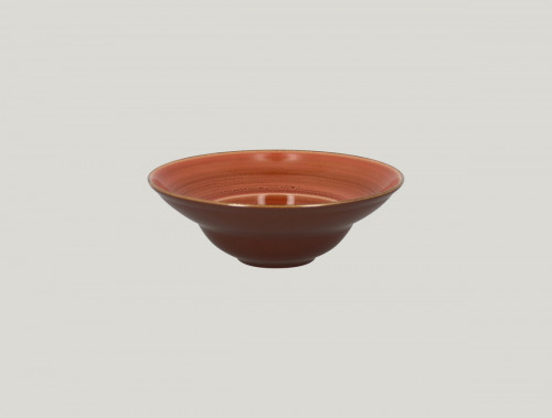 Assiette extra creuse rond orange porcelaine vitrifiée Ø 22,7 cm Twirl Rak