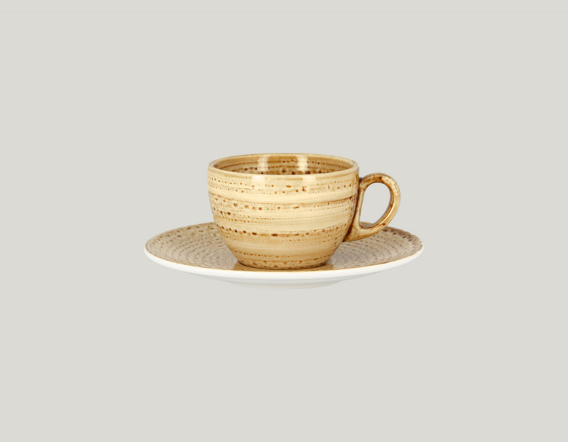 Tasse à café beige porcelaine vitrifiée 23 cl Ø 9 cm Twirl Rak