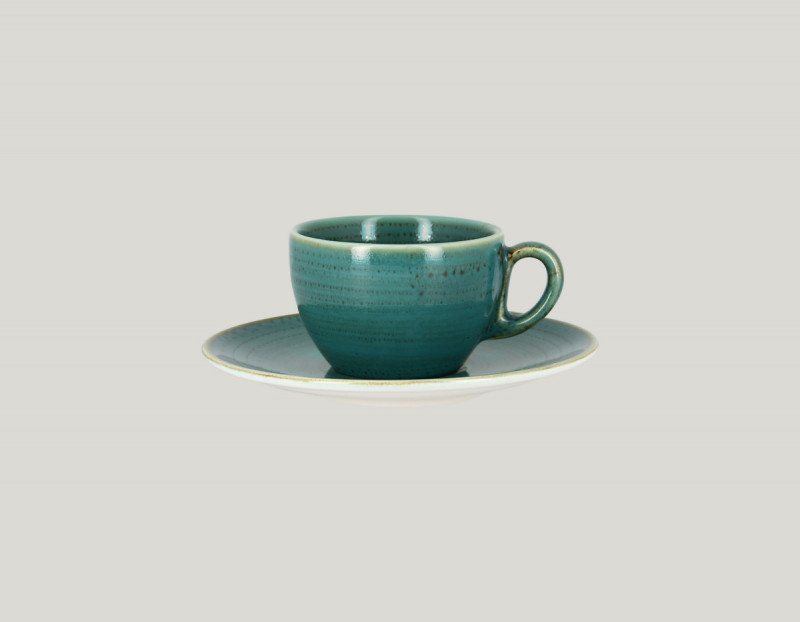 Tasse à café bleu porcelaine vitrifiée 23 cl Ø 9 cm Twirl Rak
