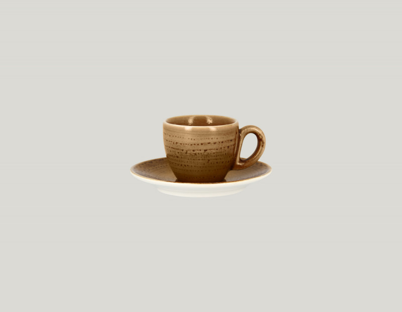Tasse à expresso marron porcelaine vitrifiée 8 cl Ø 6,5 cm Twirl Rak