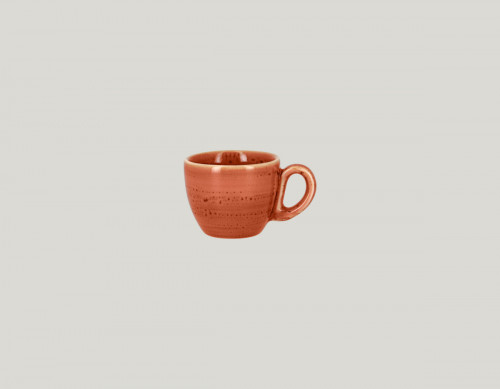 Tasse à expresso orange porcelaine vitrifiée 8 cl Ø 6,5 cm Twirl Rak