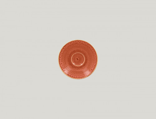 Sous tasse à espresso rond orange porcelaine vitrifiée Ø 12,5 cm Twirl Rak