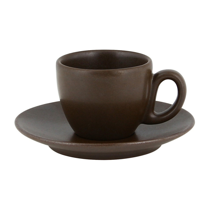 Tasse expresso brun porcelaine vitrifiée 8 cl Ø 6,5 cm Genesis Rak