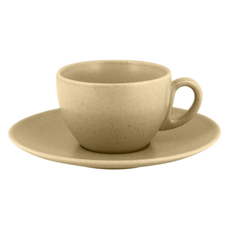 Sous tasse à thé beige porcelaine vitrifiée Ø 17 cm Genesis Rak