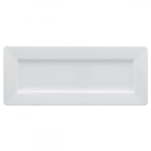 Assiette plate rectangulaire blanc porcelaine vitrifiée 29,4x12 cm Access Rak
