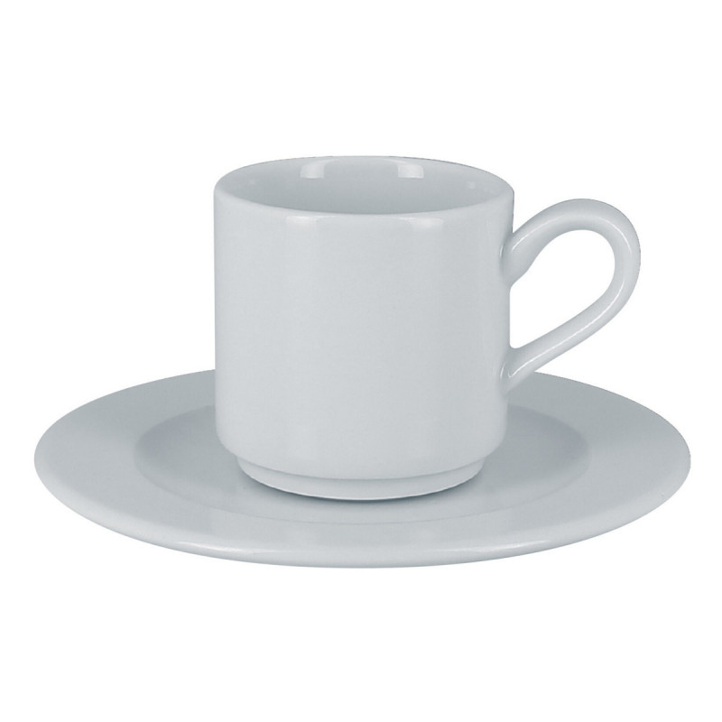 Sous tasse à espresso blanc porcelaine vitrifiée Ø 13 cm Access Rak