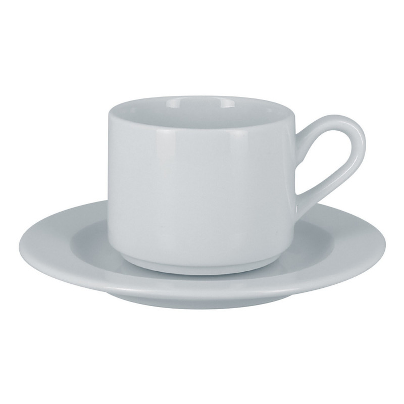 Sous tasse blanc porcelaine vitrifiée Ø 15,5 cm Access Rak