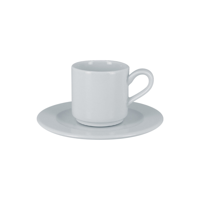 Tasse à expresso empilable blanc porcelaine vitrifiée 9 cl Ø 6 cm Access Rak