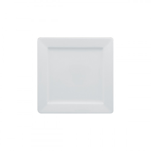 Assiette plate carré blanc porcelaine vitrifiée 21x21 cm Access Rak