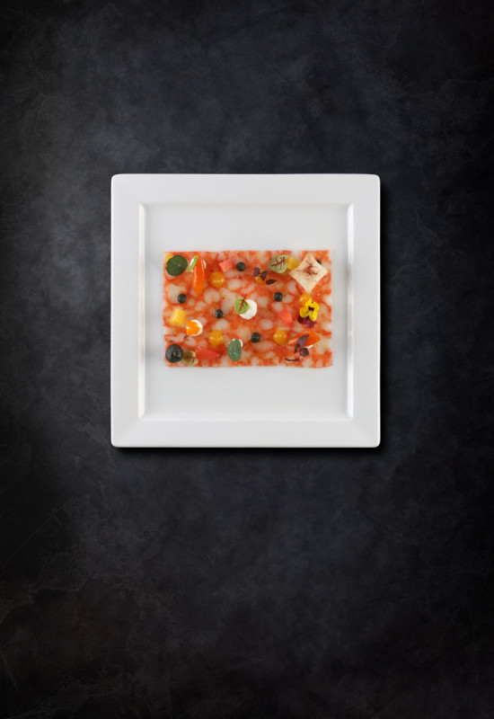 Assiette plate carré blanc porcelaine vitrifiée 27,1x27,1 cm Access Rak