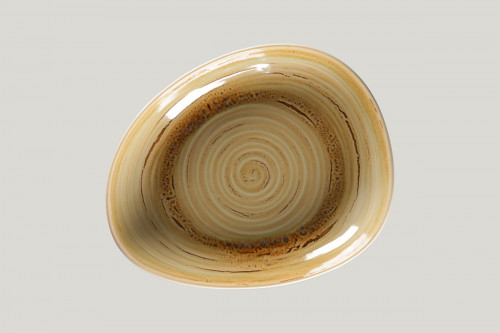 Assiette coupe creuse triangulaire Garnet porcelaine vitrifiée 27,8x22,7 cm Rakstone Spot Rak
