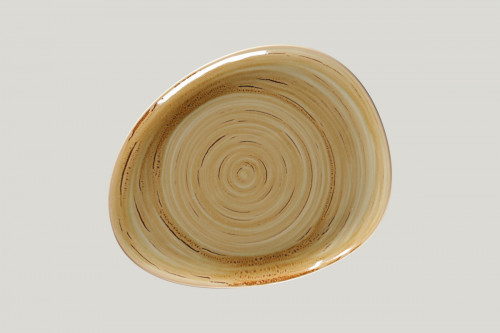 Assiette coupe plate triangulaire Garnet porcelaine vitrifiée 27,9x22,4 cm Rakstone Spot Rak