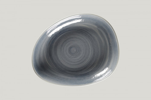 Assiette coupe creuse triangulaire Jade porcelaine vitrifiée 27,8x22,7 cm Rakstone Spot Rak
