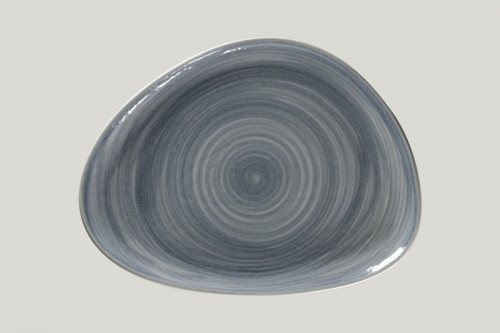 Assiette coupe plate triangulaire Jade porcelaine vitrifiée 32,6x25 cm Rakstone Spot Rak
