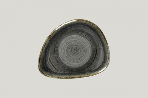 Assiette coupe plate triangulaire Peridot porcelaine vitrifiée 24x19,4 cm Rakstone Spot Rak