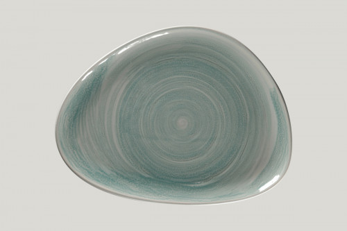 Assiette coupe plate triangulaire Saphire porcelaine vitrifiée 32,6x25 cm Rakstone Spot Rak
