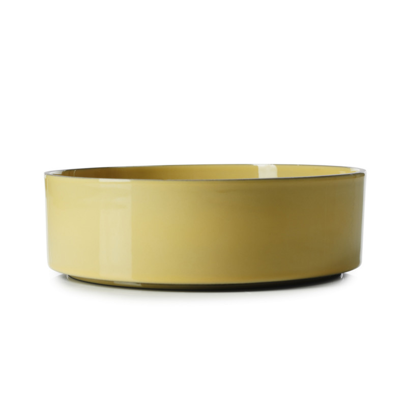 Assiette creuse rond jaune porcelaine culinaire Ø 17 cm Caractère Revol