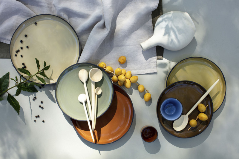 Assiette creuse rond jaune porcelaine culinaire Ø 17 cm Caractère Revol