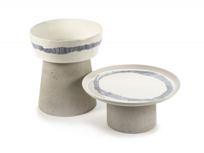 Rehausse rond béton pierre Ø 23 cm Feast By Ottolenghi Serax
