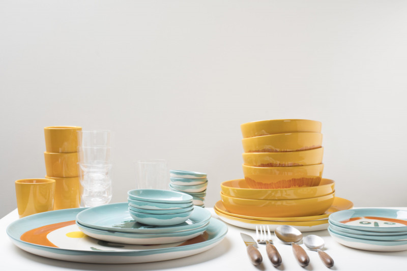 Plat rond sunny yellow grès émaillé Ø 11,5 cm Feast By Ottolenghi Serax