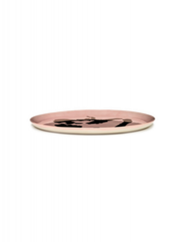 Assiette plate rond delicious pink poivron or grès émaillé Ø 35 cm Feast By Ottolenghi Serax