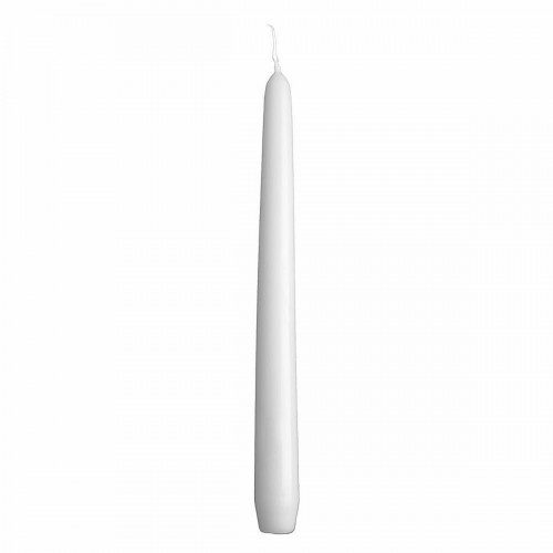Bougie flambeau conique blanc Ø 2,5 cm 25 cm Spaas (50 pièces)