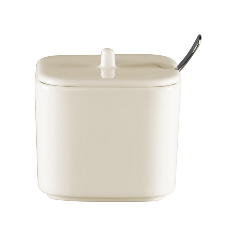 Couvercle pour sucrier carré blanc porcelaine 8 cm Fractal Rak