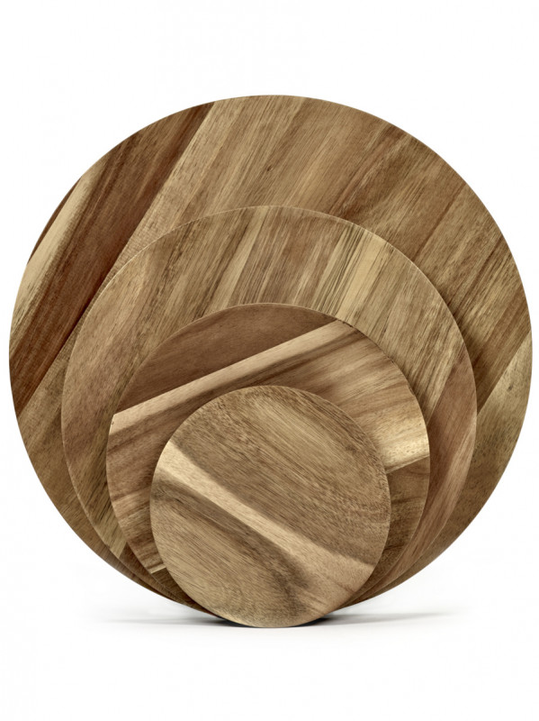 Assiette rond brun acacia Ø 26 cm Dune Serax